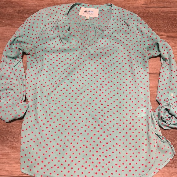 Alice blue designed for stitch fix blouse - Picture 2 of 10